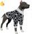 LovinPet Jacket Onesie for Dogs – Skin-Friendly Flannel Fabric Clothes for Dog, Freehand Black/White Prints Dog Clothes, Warm Dog Clothes for Small Dog Breeds,Black