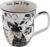 Karma Gifts 16 oz Black and White Boho Mug Dog – Cute Coffee and Tea Mug – Ceramic Coffee Mugs for Women and Men