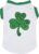 St. Patrick’s Day Dog Shirt | Green Sequins Clover | White