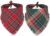 Christmas Dog Bandanas with Tassels Edges by ADOGGYGO | Stylish Plaid Dog Christmas Scarf Bib | Multiple Sizes | Plaid Bandanas for Medium Large Dogs