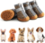 Dog Shoes for Small Dogs Boots, Breathable Dog Booties Paw Protector for Outdoor Walking, Puppy Shoes with Reflective Strips Rugged Anti-Slip Sole for Hardwood Floors Hot Pavement Winter Snow 4PCS/Set