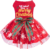 PUPTECK Dog Christmas Dress Outfit Puppy Costume Cute Small Dogs Clothes with Bowknot Skirt Pajamas