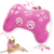 MTERSN Cute Dog Plush Toys : Squeaky Dog Toys with Crinkle Paper and Interactive Rope Toy for Tug of War – Game Controller Dog Chew Toy with 3 Squeakers for Puppy, Small, Medium, Large Dogs (Pink)