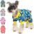 PUPTECK Soft Fleece Dog Pajamas for Small Medium Dogs, Adorable Puppy Sweaters Clothes Jumpsuit Pjs, Lightweight Cat Coat Pet Apparel, Blue, L